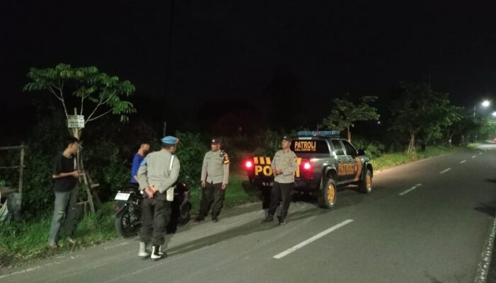 Patroli Rutin Polisi Jaga Keamanan Bypass Lombok Barat