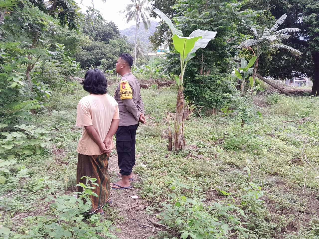 Dukung Ketahanan Pangan, Bhabinkamtibmas Motivasi Warga Bertani di Senggigi