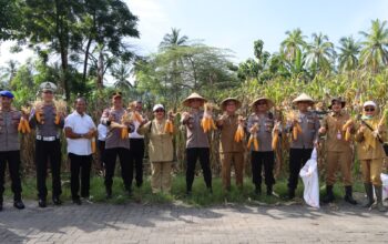 Kapolres Lombok Utara Panen Raya Kebun Ketahanan Pangan