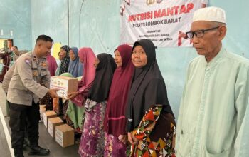 Hari Bhayangkara: Polres Lobar Peduli Lansia Kediri lewat ‘Nutrisi Mantap’