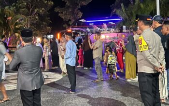 Kapolres Dompu Sambut Kedatangan Jamaah Haji Kloter 12 Kabupaten Dompu Tahun 1446 H / 2025 M
