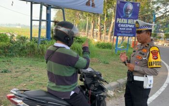 Polres Lombok Barat Gelar Operasi Patuh Rinjani 2025 di Bundaran Penas
