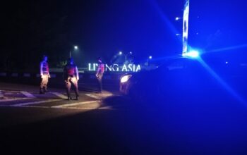 Patroli Blue Light Polres Lombok Barat Perkuat Keamanan di Bypass BIL II