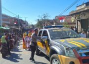 Polsek Woha Kawal Ketat, Lomba Gerak Jalan Tingkat SMP/ MTS Tingkat Kecamatan Woha Menyambut HUT Kemerdekaan RI Ke-80