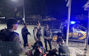 Sat Samapta Polres Bima Kota Gelar Patroli Blue Light, Antisipasi Tindak Pidana