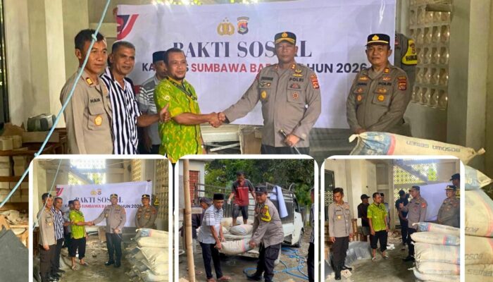 Bakti sosial Kapolres Sumbawa Barat, Dukung Pembangunan Tempat Ibadah Masyarakat