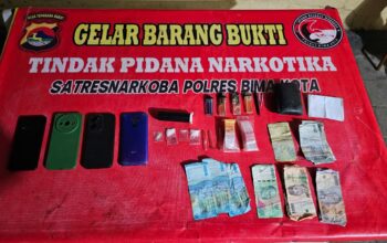 Team Opsnal Polsek Sape Amankan Dua Nelayan dan Satu Tamu Losmen Hendak Pesta dan Transaksi Shabu