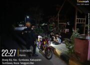 Jaga Kondusivitas, Polres Sumbawa Beri Pesan Kamtibmas Kepada Remaja yang Nongkrong