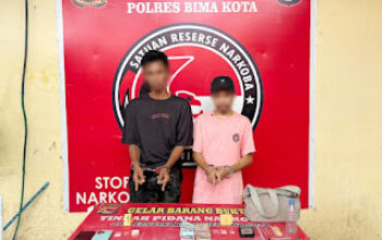 Bongkar Jaringan Narkoba, Tim Opsnal Sat Resnarkoba Polres Bima Kota Gulung Dua Pengedar Sabu