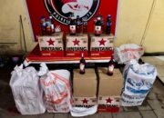 Gerebek Kafe, Tim Opsnal Sat Narkoba Polres Bima Kota Sita Ratusan Botol Miras