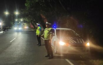 Satlantas Lobar Intensifkan Patroli Malam di Bypass BIL