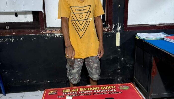 SATRESNARKOBA POLRES DOMPU RINGKUS PENGEDAR SABU DI LINGKUNGAN VI MONTA BARU