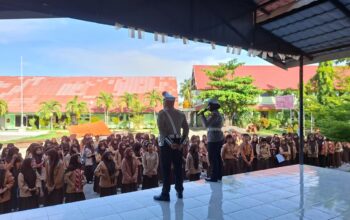 Satlantas Polres Bima Kota Laksanakan Sosialisasi Operasi Zebra Rinjani 2025 kepada Pelajar SMKN 1 Kota Bima