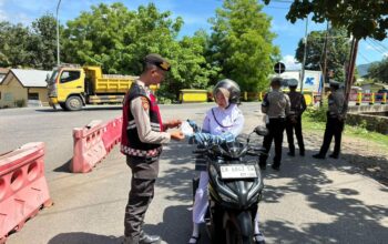 Memasuki Hari Ke Sembilan Operasi Zebra Rinjani 2025 Satgas Preventif Polres Bima Kembali Menggelar Sosialisasi Keselamatan Berlalulintas