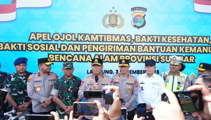 Polri All-Out Tangani Krisis Sumatera: Wakapolri Lepas Bantuan Kemanusiaan Polda Lampung