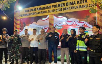 Pastikan Keamanan Natal, Kapolres Bima Kota Cek Pos Pengamanan dan Gereja