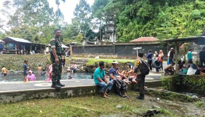 Libur Nyaman di Air Ranget, Babinsa Lakukan Monitoring
