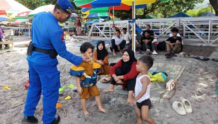 Polairud Polres Lobar Perketat Keamanan Pantai Senggigi