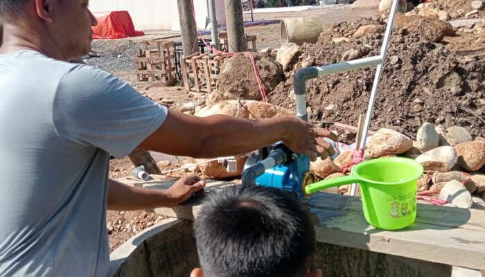 Polres Padang Pariaman Gencarkan Pembangunan Sumur Cincin di Hunian Sementara Warga Anduriang