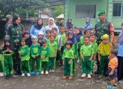 Keceriaan Siswa TK NW Lingsar Bersama Babinsa