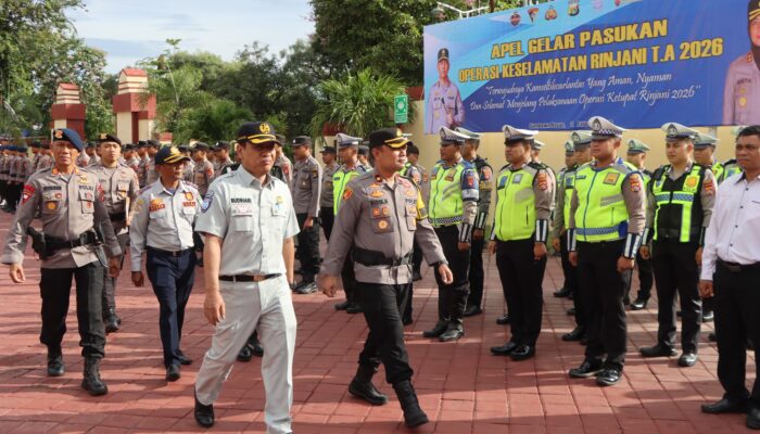 Polres Sumbawa Gelar Apel Pasukan Ops Keselamatan Rinjani 2026 Demi Kamseltibcarlantas Kondusif