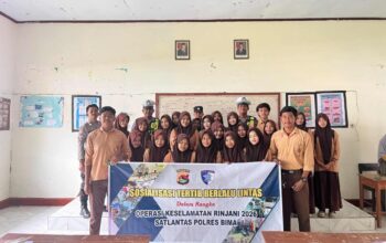 Edukasi Tertib Berlalulintas di Kalangan Pendidikan Unit Dikyasa Satlantas dan Sat Binmas Polres Bima Sambangi SMAN I Belo