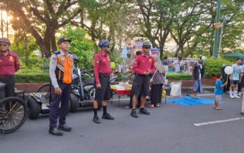 Ditpamobvit Polda NTB Amankan Car Free Day Udayana, Warga Beraktivitas dengan Aman dan Nyaman