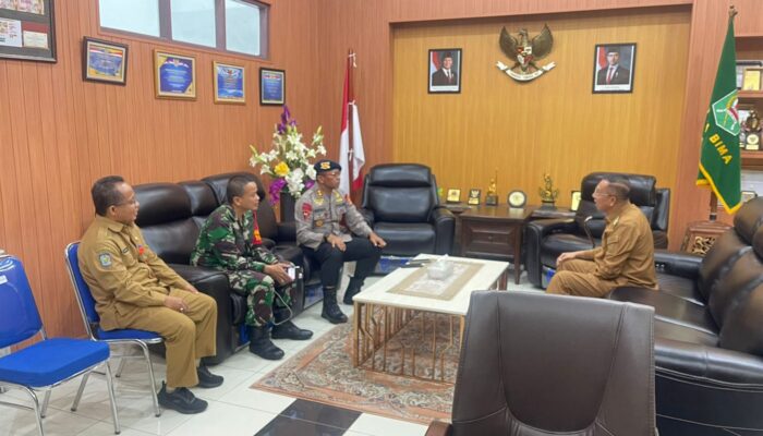 Sinergi Jaga Kamtibmas Kota Bima, Plh Kapolres dan Dandim 1608/Bima Temui Wali Kota