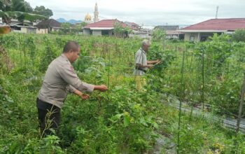 Bhabinkamtibmas Desa Masbagik Utara Laksanakan Silaturahmi dan Kontrol Petani Dukung Ketahanan Pangan