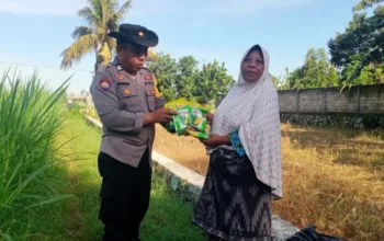 Bhabinkamtibmas Karang Bongkot Sulap Lahan Tidur Jadi Produktif