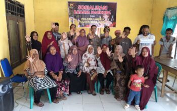 Polsek Lambu Polres Bima Kota Gelar Penyuluhan Bahaya Narkoba di Desa Lanta Barat