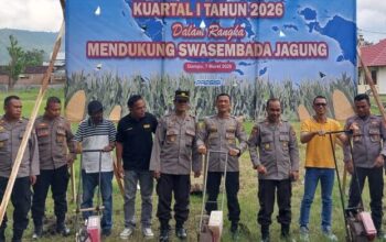 Dukung Swasembada Jagung 2026, Polres Dompu Ikuti Tanam Raya Jagung Serentak Kuartal I