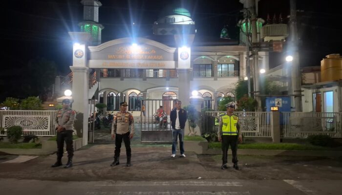 Polres Bima Kota Laksanakan Patroli dan Pengamanan Sholat Tarawih di Sejumlah Masjid