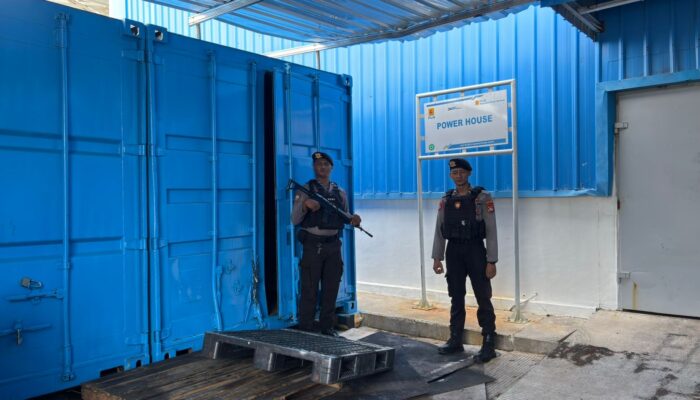 Unit Pamobvit Sat Samapta Polres Bima Kota Laksanakan Pengamanan Objek Vital Nasional PLTU Bima