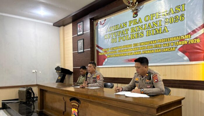 Siap Amankan Arus Mudik Lebaran 2026, Polres Bima Kabupaten Menggelar Lat Pra OPS Ketupat Rinjani 2026