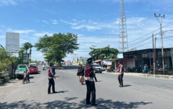 Antisipasi Kepadatan Pasca Lebaran, Polda NTB Atur Arus Lalu Lintas di Pasar Pagesangan