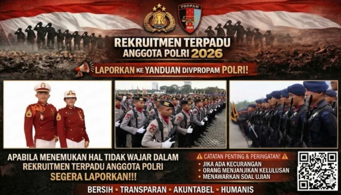 Penerimaan Terpadu Anggota Polri Tahun Anggaran 2026 Resmi Dibuka, Simak Jalur Seleksi dan Komitmen Transparansinya!