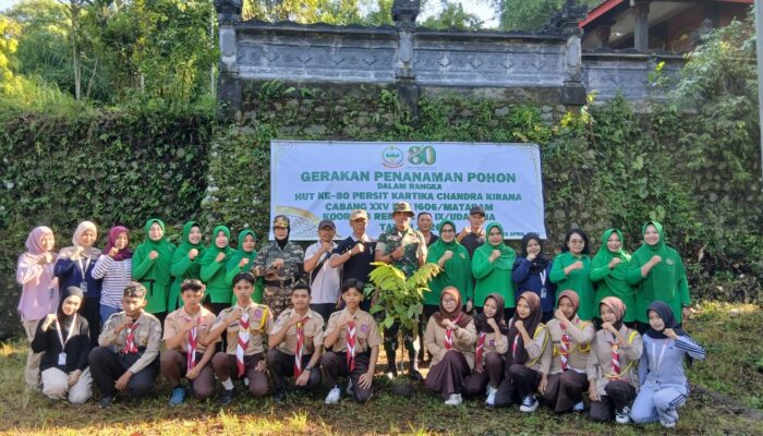 Semangat HUT Ke-80 Persit Warnai Aksi Penanaman Pohon