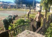 Personel Polsek Jereweh bersama Warga Gotong Royong Jaga Kebersihan Fasilitas Umum