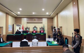 Pengamanan Sidang Perkara Pembunuhan Agenda Pledoi di Pengadilan Negeri Dompu Berjalan Aman dan Kondusif