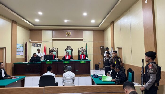 Pengamanan Sidang Perkara Pembunuhan Agenda Pledoi di Pengadilan Negeri Dompu Berjalan Aman dan Kondusif