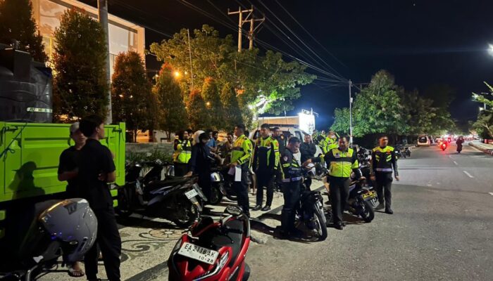Satlantas Polres Sumbawa Amankan 52 Kendaraan Berknalpot Racing dalam Operasi Malam
