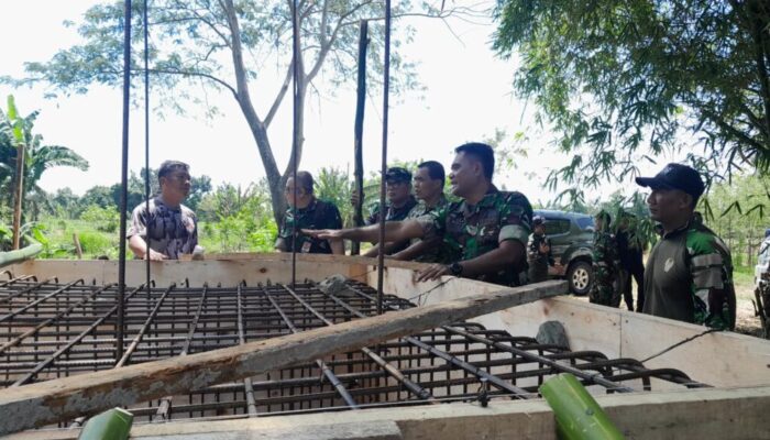 Tim Wasrik Kodam IX Tinjau Pembangunan Jembatan Garuda