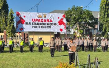 Tingkatkan Disiplin, Polres Bima Kota Gelar Upacara Hari Kesadaran Nasional