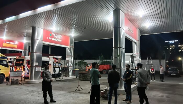 Polres Bima Kota Intensifkan Patroli SPBU Pasca Kenaikan BBM, Jaga Kamtibmas Tetap Kondusif