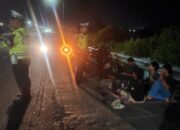 Pastikan Malam Tetap Aman, Personel Satlantas Polres Lombok Barat Sisir Jalur Rawan Kriminalitas 3C