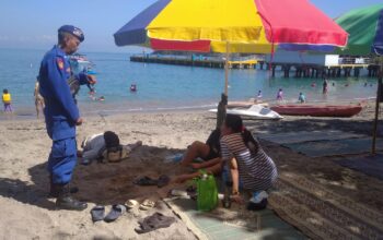 Pantai Senggigi Dijaga Ketat Sat Polairud, Pastikan Akhir Pekan Wisatawan Aman dan Nyaman