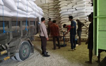 Kawal Ketahanan Pangan, Bhabinkamtibmas Polres Lombok Barat Pastikan Puluhan Ton Jagung Petani Tembus Gudang Bulog