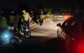 Satlantas Polres Lombok Barat Patroli Malam di Bypass BIL 2