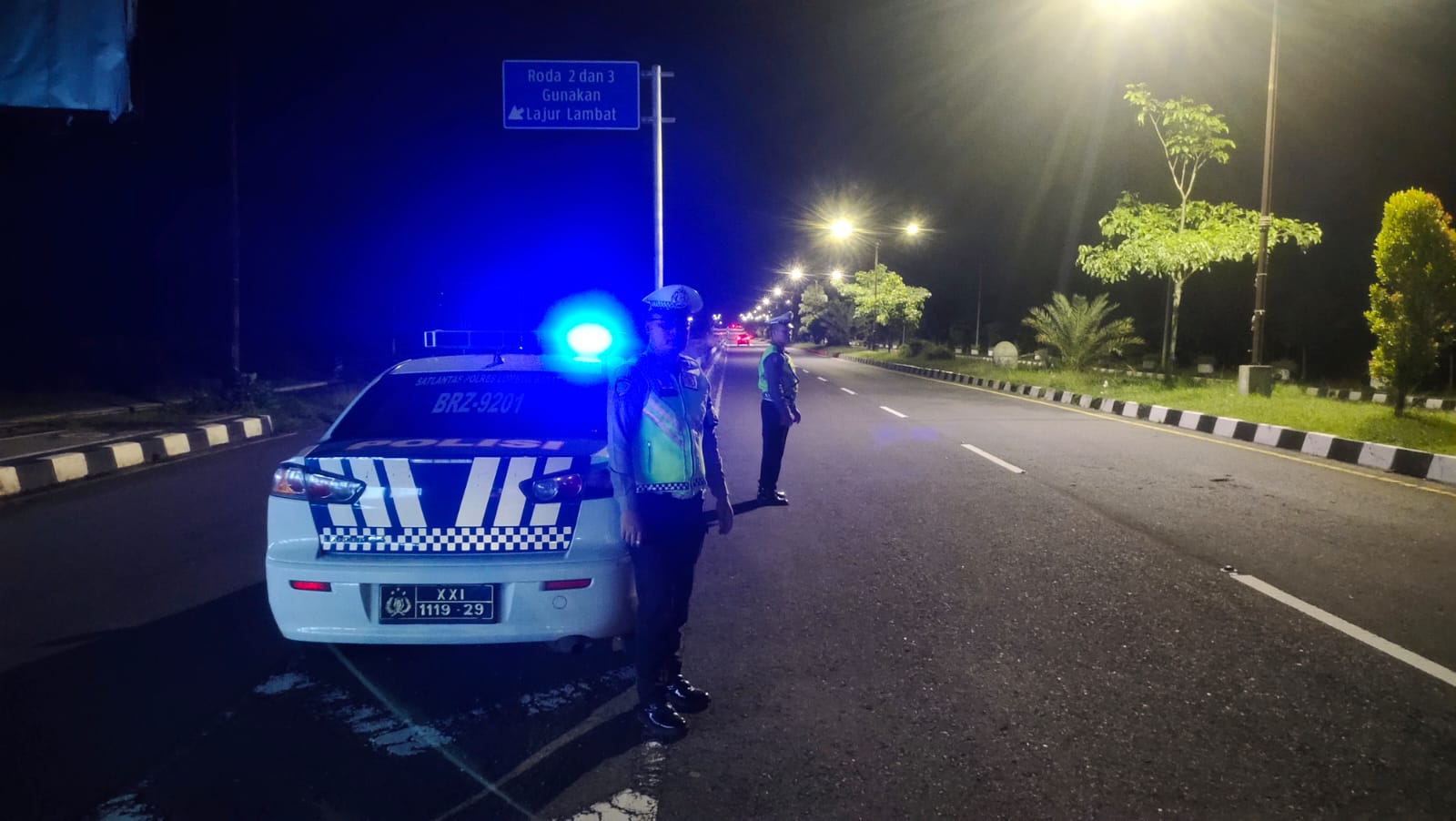 Patroli Satlantas Polres Lombok Barat di Bypass BIL 2